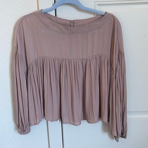 Boho cropped peasant blouse